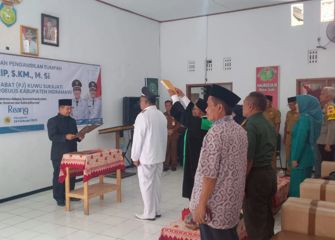 Pemerintah Kecamatan Haurgeulis Lantik PJ Kepala Desa Sukajati untuk Kelancaran Pemerintahan Desa